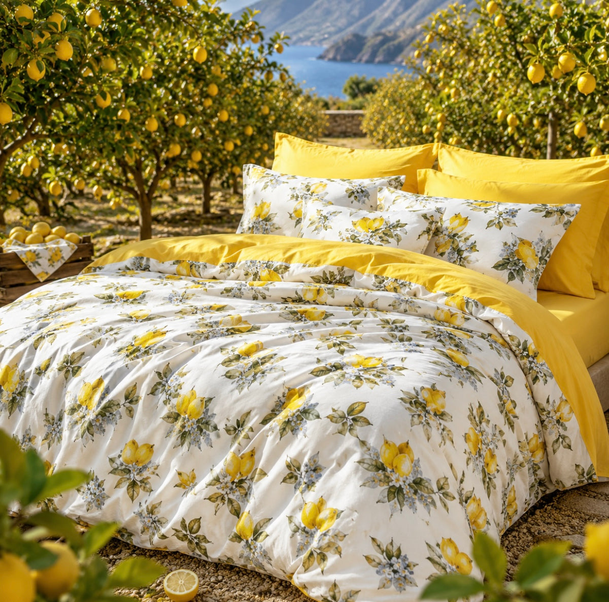 Спален комплект -премиум памук -Лимончело